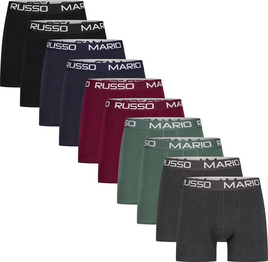 Mario Russo - Heren Onderbroeken 10-Pack Basic Boxers