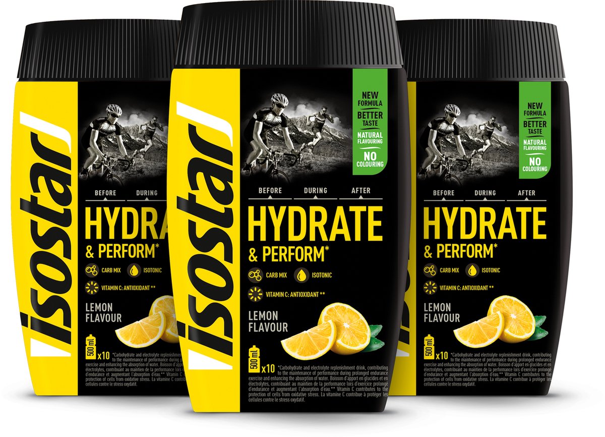 Isostar Energy powder Lemon 3 x 400g bol