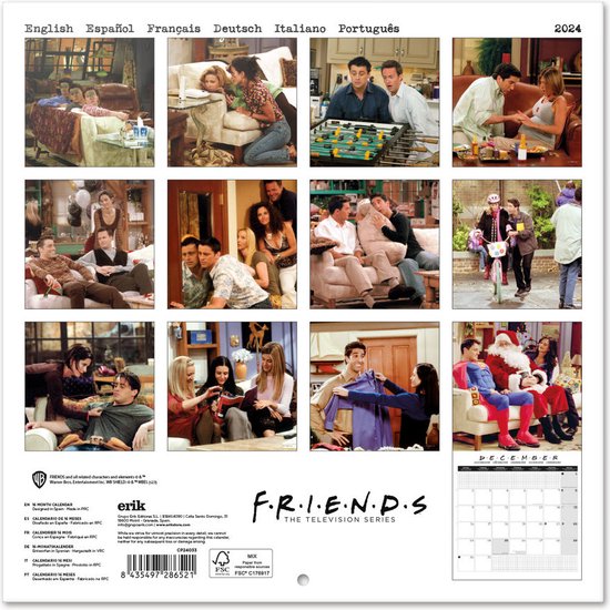 Calendrier de bureau des Friends 2024