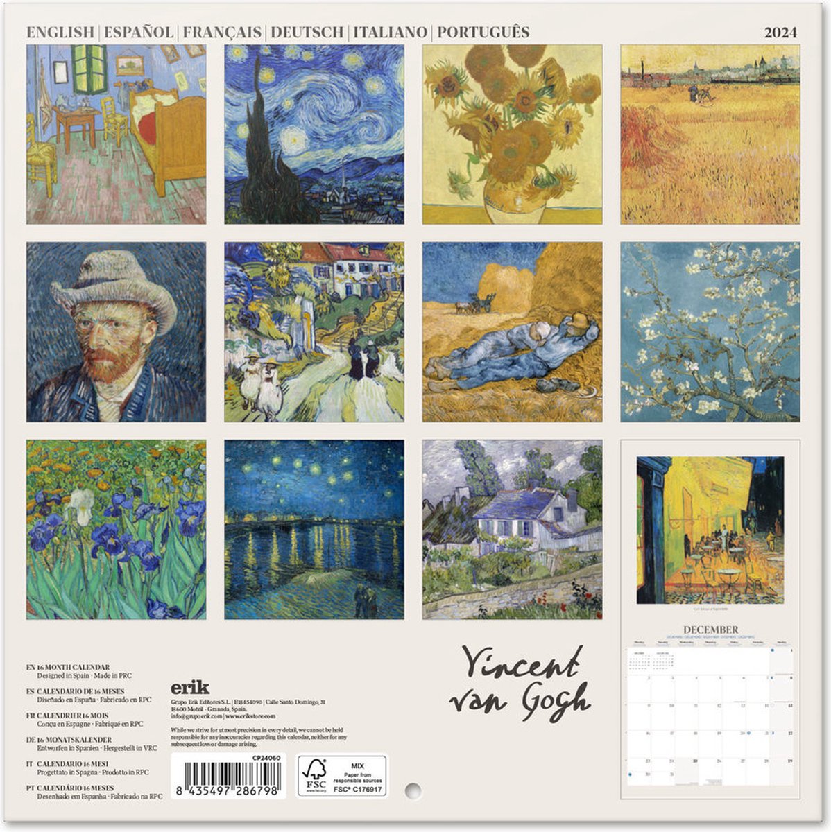 Vincent van Gogh Kalender 2024