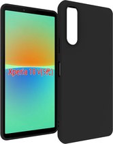 Sony Xperia 10 V Hoesje - MobyDefend TPU Gelcase - Mat Zwart - GSM Hoesje - Telefoonhoesje Geschikt Voor Sony Xperia 10 V