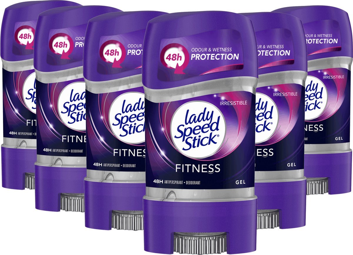 Goedkoopste Lady Speed Stick Fitness Deodorant Gel Stick - Blijf Actief Fris en Zelfverzekerd - Zelfs Bij Extreme Inspanning - 6 x 65g