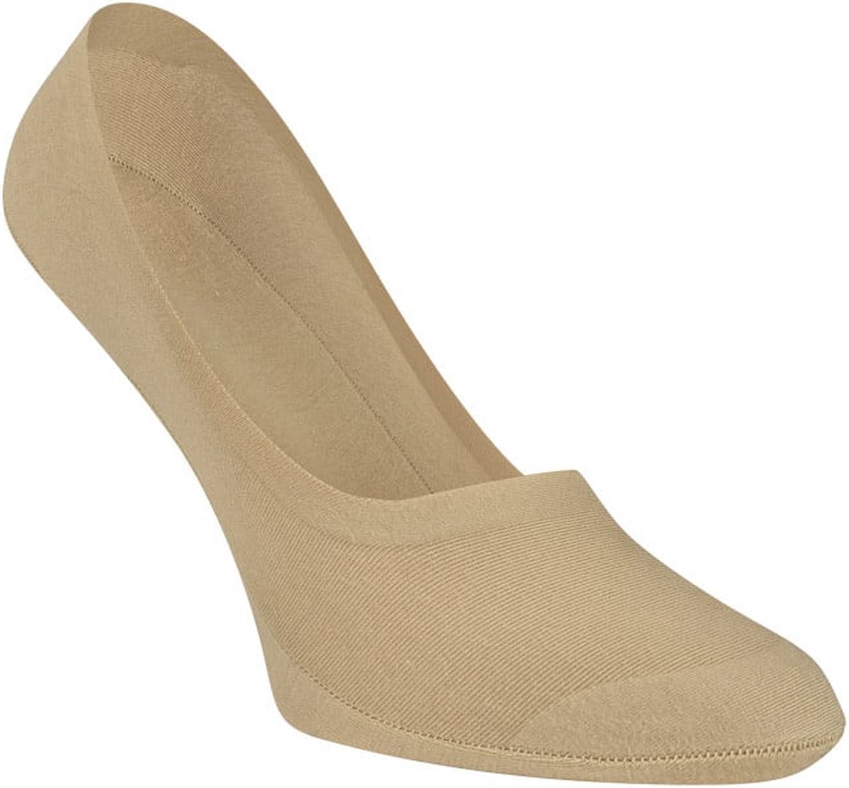 Teckel 1-paar onzichtbare sneaker sokken - siliconen randje - 38 - Beige
