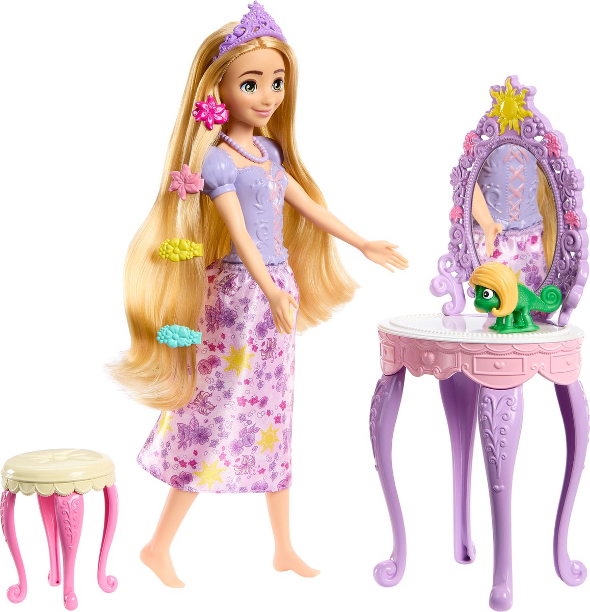 Disney Princess Rapunzel Met Poppenkaptafel Roze