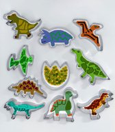 Cookiecutter - Dinosaurus - set 10 stuks Dino Uitsteekvormen - Koekjes Uitsteek vormen - Roestvrijstalen koekjesvormen - verschillende Dino Vormen