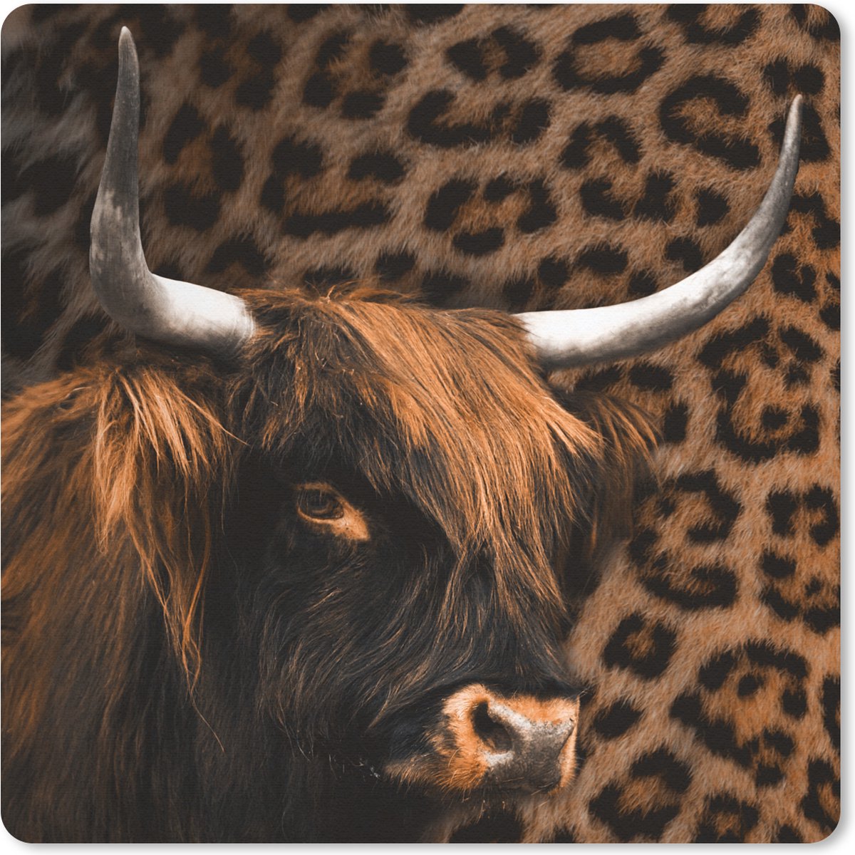 Muismat 30x30 cm - Mousepad Panterprint - Hooglander - Design - Muismatten
