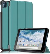 Tri-Fold Book Case met Wake/Sleep - Geschikt voor Nokia T10 Hoesje - Groen