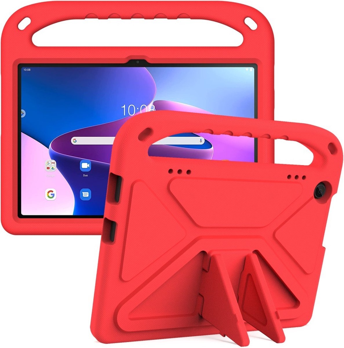 Tablethoes geschikt voor Lenovo Tab M10 Gen 3 Hoesje - ShockProof Kids Case - Rood
