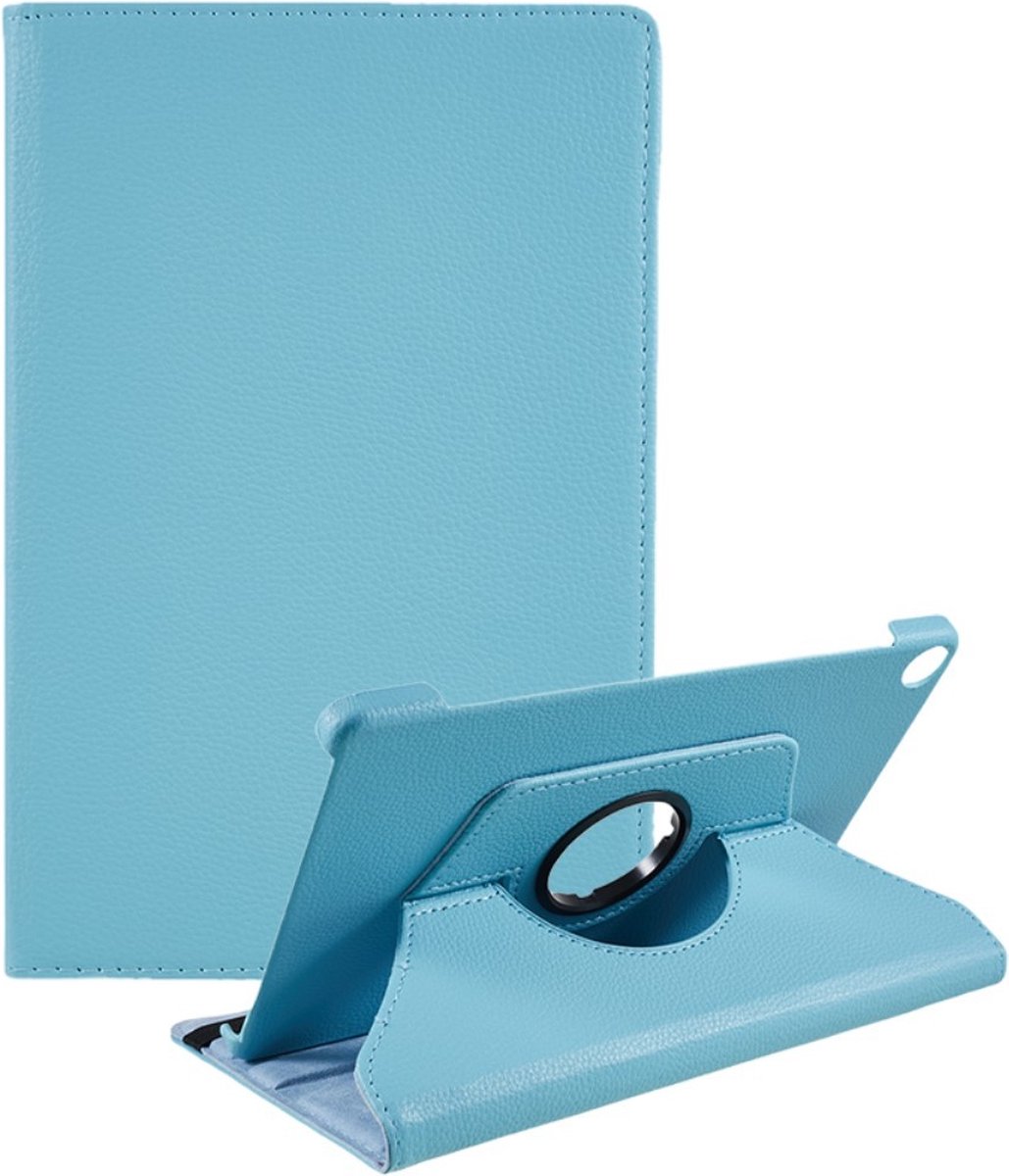 Tablethoes geschikt voor Lenovo Tab M10 Gen 3 Hoesje - 360° Rotating Book Case - Lichtblauw