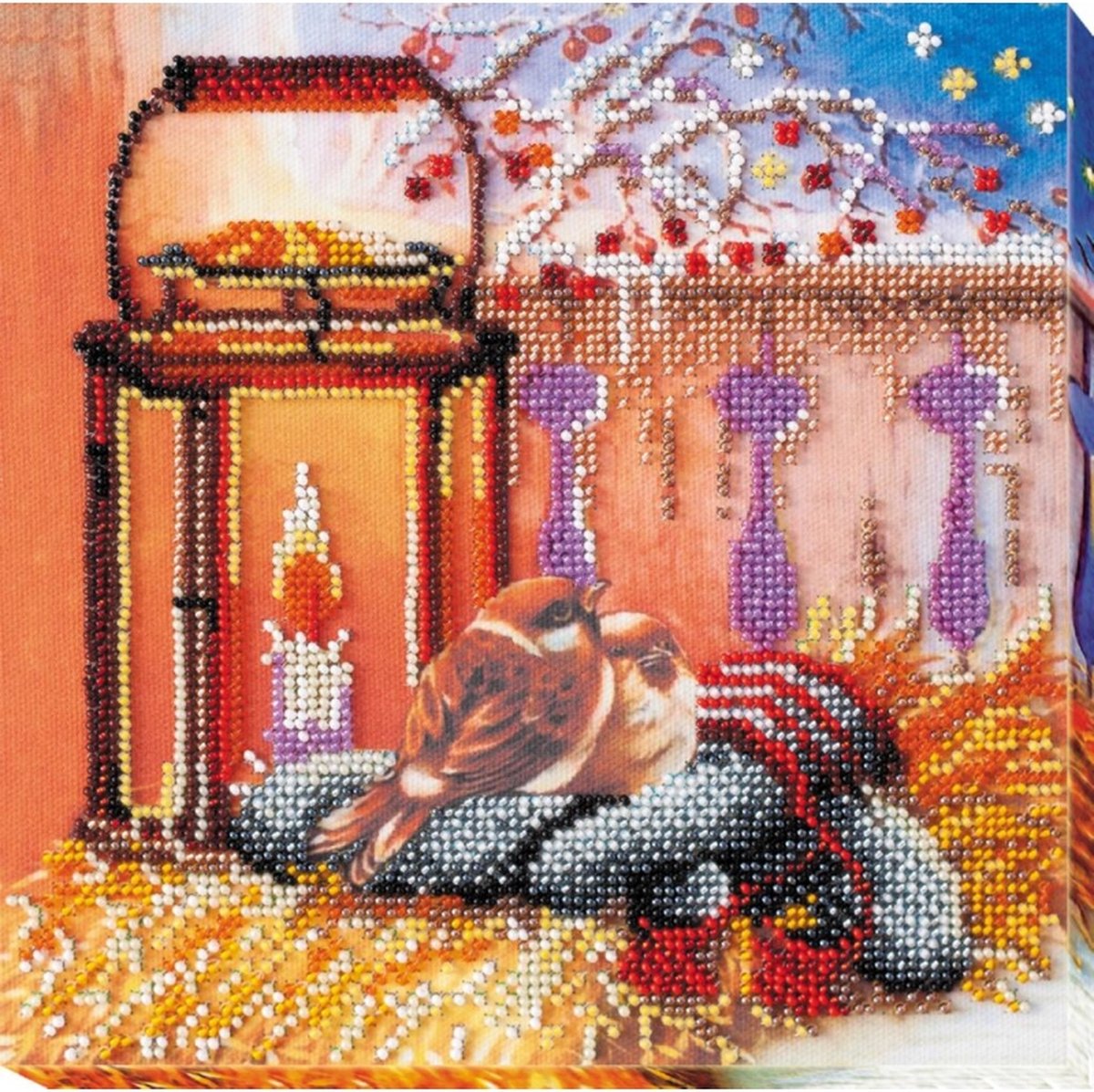 BORDUURPAKKET met kralen/parels - Abris Art - By The Fire - Bij het vuur