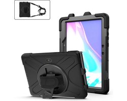 Tablethoes geschikt voor Samsung Galaxy Tab Active Pro / Active 4 Pro Hoesje - Heavy Duty Case met Schouderstrap - Zwart