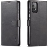 LC.IMEEKE Luxe Book Case - Geschikt voor Samsung Galaxy A52 / A52s Hoesje - Zwart