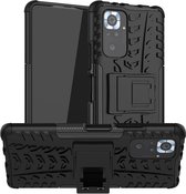 Coverup Rugged Kickstand Back Cover - Geschikt voor Xiaomi Redmi Note 10 Pro Hoesje - Zwart
