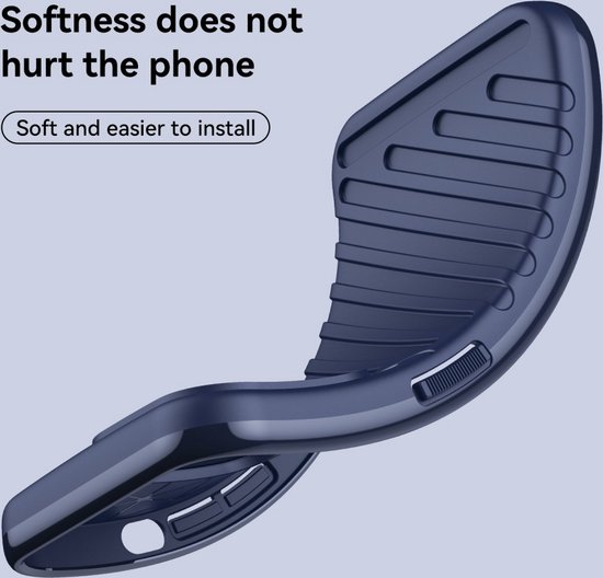 Coque Arrière en TPU Rugged Shield - Coque Motorola Moto G22 - Blauw