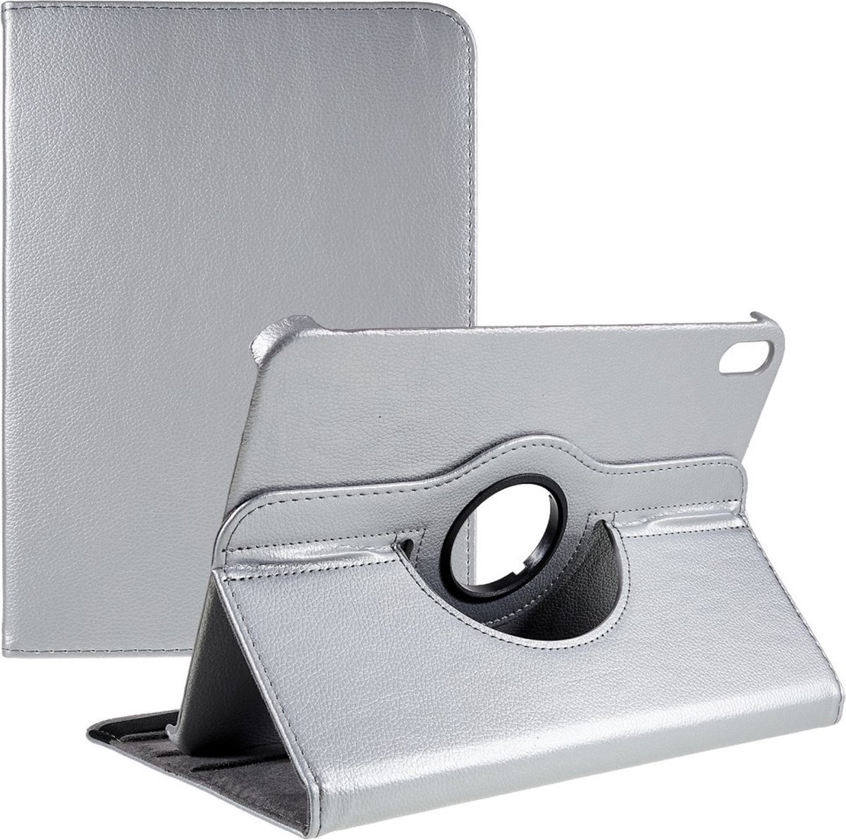 Coverup Tablethoes geschikt voor iPad (2025) / iPad 10.9 (2022) Hoesje - 360° Rotating Book Case - Zilver
