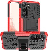 Coverup Rugged Kickstand Back Cover - Geschikt voor Samsung Galaxy S23 Hoesje - Rood