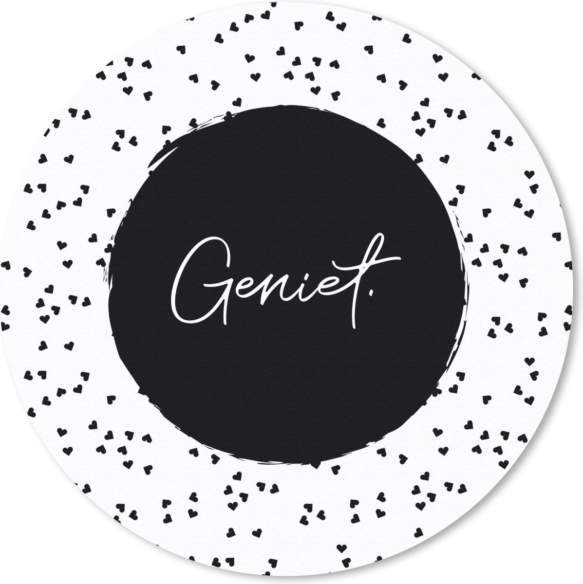 Muismat rond 20x20 cm - Mousepad Quotes - Geniet - Zomer - Tekst - Ronde muismatten