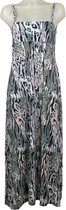 Angelle Milan – Travelkleding voor dames – Roze/Lila-Grijze Lange Jurk met Bandjes – Ademend – Kreukherstellend – Duurzame jurk - In 5 maten - Maat XL