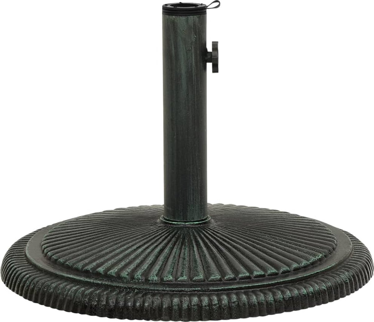 Bol.com vidaXL - Parasolvoet - 45x45x30 - cm - gietijzer - groen aanbieding