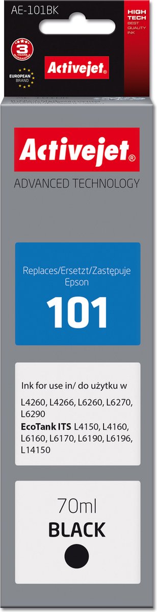 Originele inkt cartridge Activejet AE-101BK Zwart