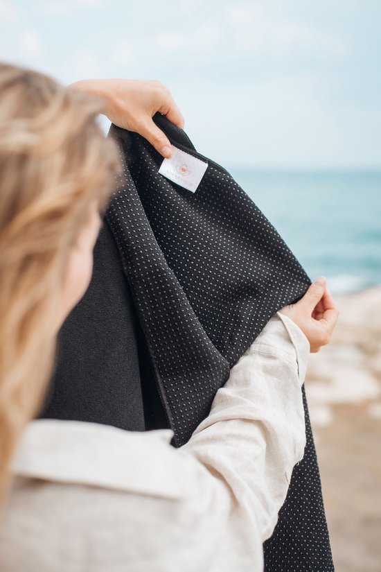 Yoga handdoek antislip zwart - Lotus van Lotus — afbeelding 4