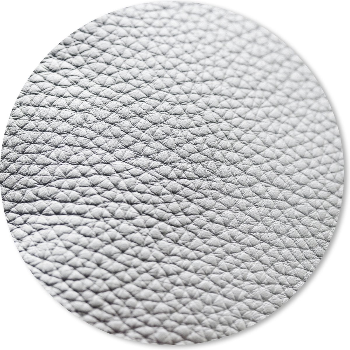 Muismat rond 20x20 cm - Mousepad Grijze Lederen print - Ronde muismatten
