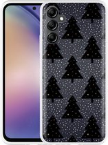 Cazy Hoesje geschikt voor Samsung Galaxy A34 Snowy Christmas Tree