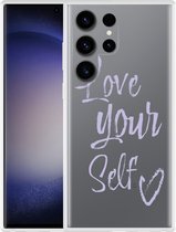 Cazy Hoesje geschikt voor Samsung Galaxy S23 Ultra Love Yourself