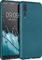 kwmobile metallic telefoonhoesje van TPU - geschikt voor Huawei P20 Pro - Flexible case voor smartphone - In Metallic carabisch blauw