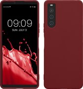 kwmobile telefoonhoesje geschikt voor Sony Xperia 10 V - Hoesje voor smartphone - Back cover in bordeaux-violet