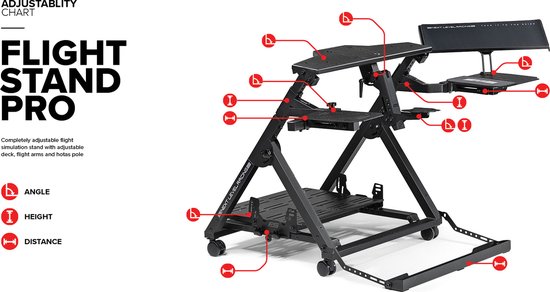 Next Level Racing - Flight Stand Pro - Vlucht Simulatie Frame - Verstelbaar - Zwart van Next Level Racing — afbeelding 2