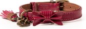 Dwam Halsband Bonnie Bordeaux - Hondenhalsband - 29-33x2 cm