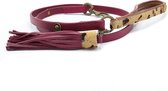 DWAM Lou Lou Hondenriem / Hondenlijn - Leder - Bordeauxrood - S - Breedte: 16 mm - Lengte: 135 cm