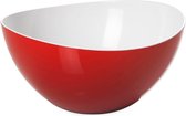 Design slakom voor pasta en salade, schaal van tweekleurig bestendig kunststof, trendy lijn, 26 cm diameter, 3,5 liter capaciteit, geschikt voor vaatwasser (M1515RR)