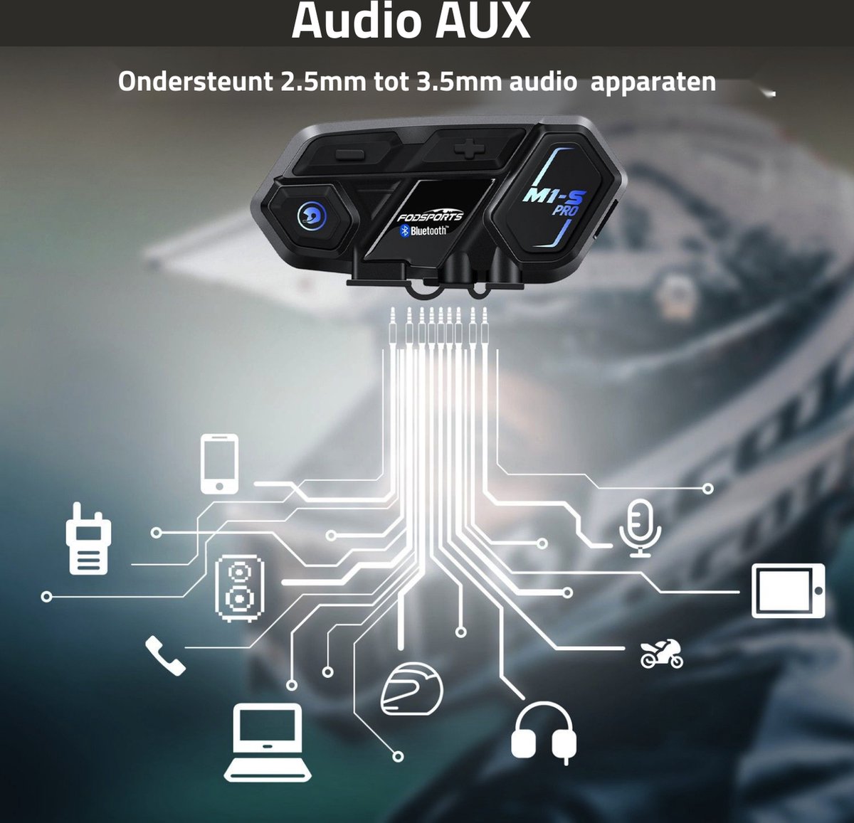 Interphone U-COM 8R Duo, 2 Intercoms moto Bluetooth & Mesh
