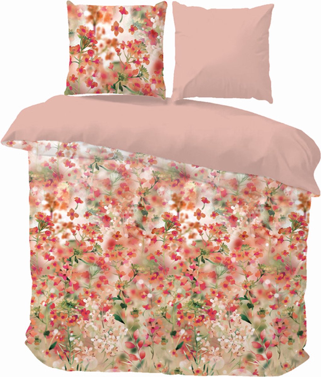 iSleep Dekbedovertrek Martine - Litsjumeaux - 240x200/220 cm - Oud Roze