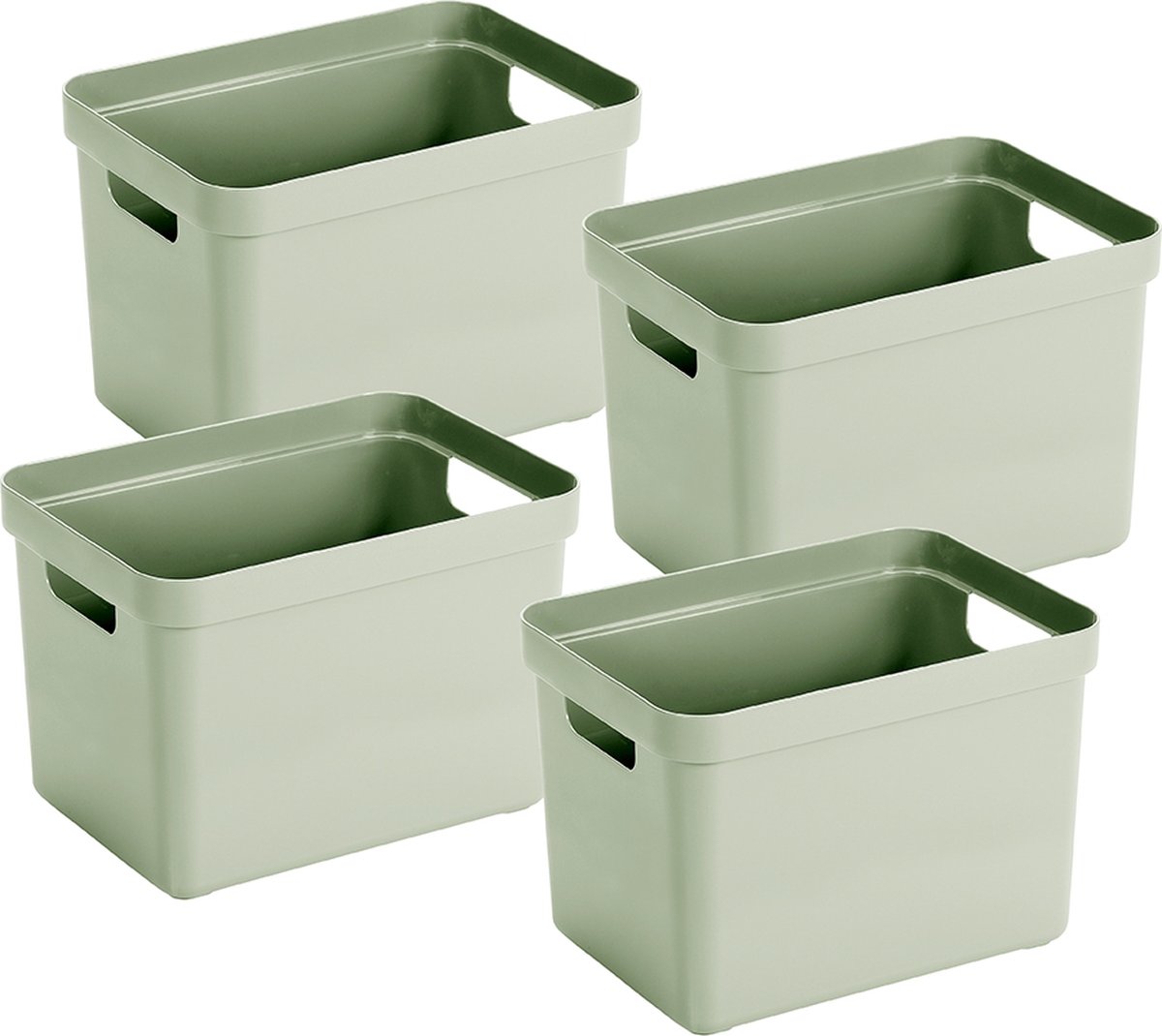 Sunware - Sunware Sigma home set van 4 18L opbergbox - groen