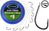 Browning Sphere Ultra Strong Barbed 100cm (8pcs) - Maat : Haak 10 - 0.16mm