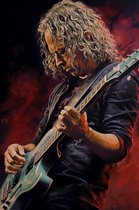 Posters Musique - Kirk Hammett - Affiche Metallica - Portrait Abstrait - Décoration murale - Design Intérieur - 51x71