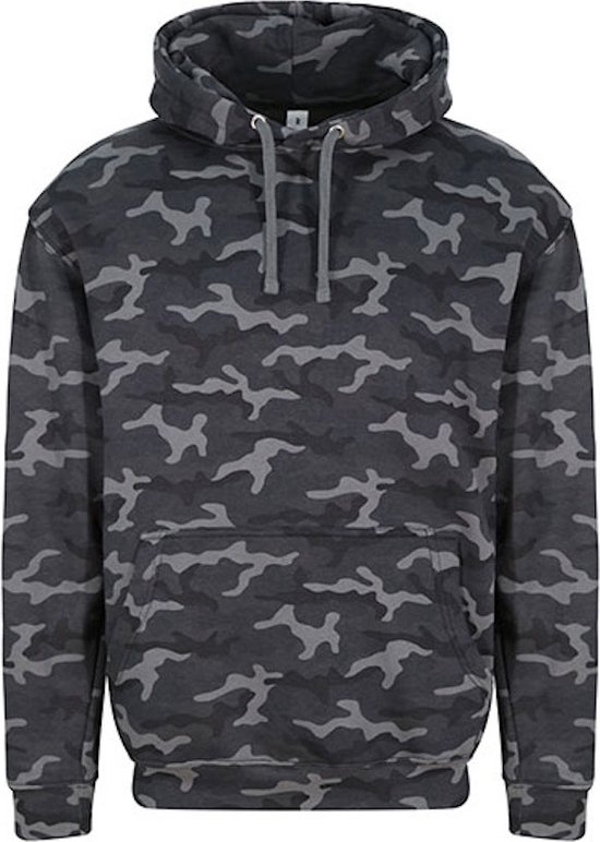 Vegan Hoodie met capuchon 'Camo' Black - S