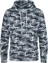 Vegan Hoodie met capuchon 'Camo' Grey - XXL