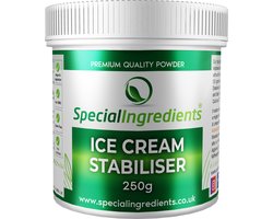 Ijs Stabilisator - 250 gram - Ice Cream Stabiliser - Professioneel Roomijs en Sorbetijs - Moderne Gastronomie - Moleculair Koken - Hersluitbare Pot - Recycled Plastic
