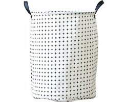 Speelgoedmand - Wasmand - Opberger - 35 x 45 cm - Wit motief