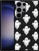 Cazy Hoesje Zwart geschikt voor Samsung Galaxy S23 Ultra Spookjes
