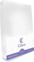 Cillows Premium Split Topper Molton Hoeslaken voor Topper - Katoen (stretch) - 160x210 cm - (t/m 10 cm hoogte) - Wit