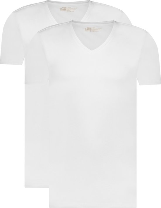 Ten Cate T-Shirt Homme Col V 2-Pack - 32325 - XXL - Wit