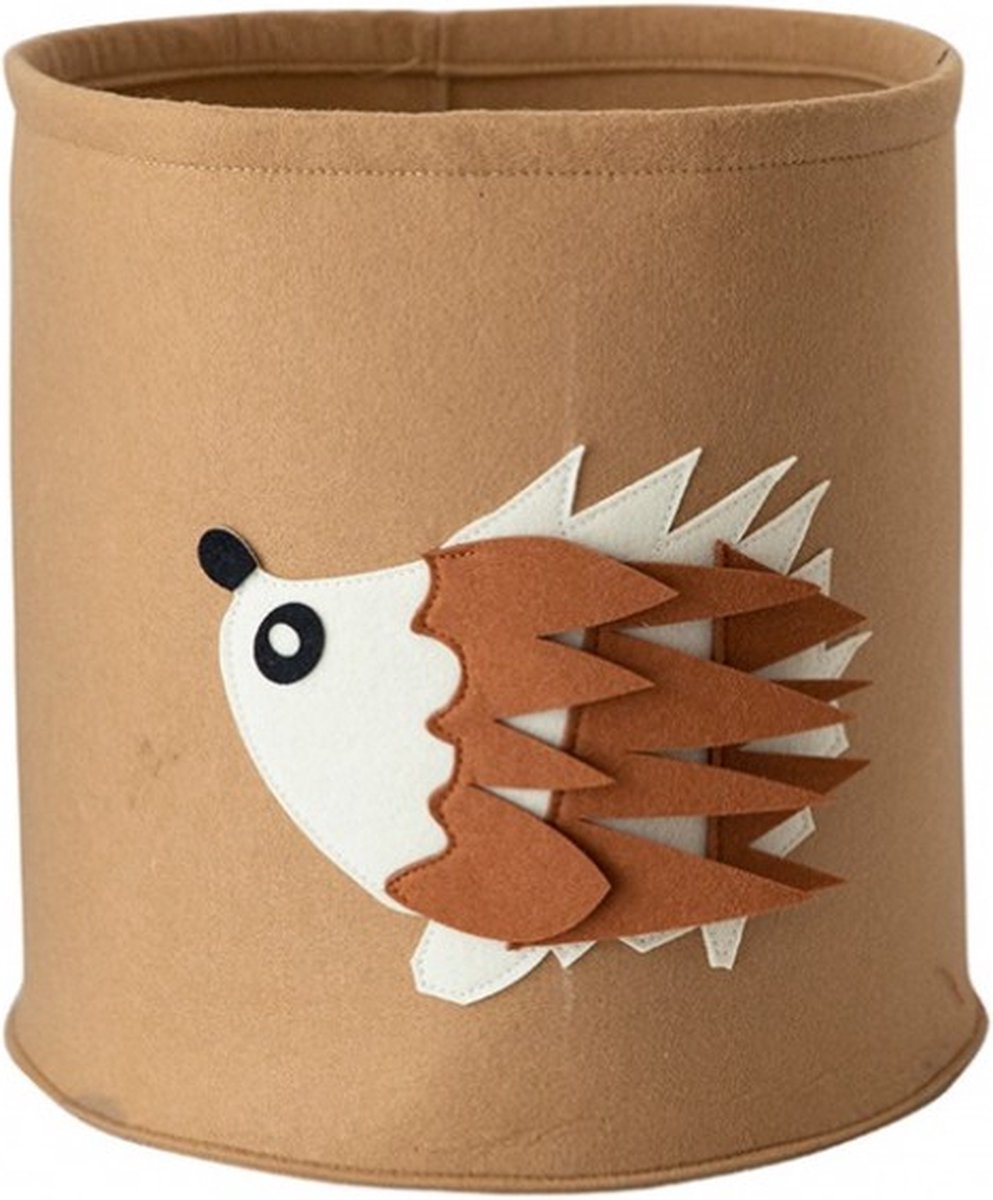 Speelgoedmand - Wasmand - Opberger - 35 x 35 cm - Bruin - Egel