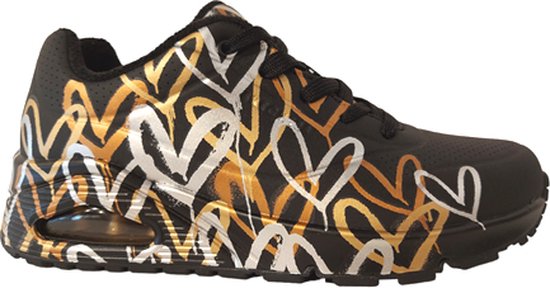 Skechers Sneaker 155523 BKGD UNO Metallic Gold Zwart Goud