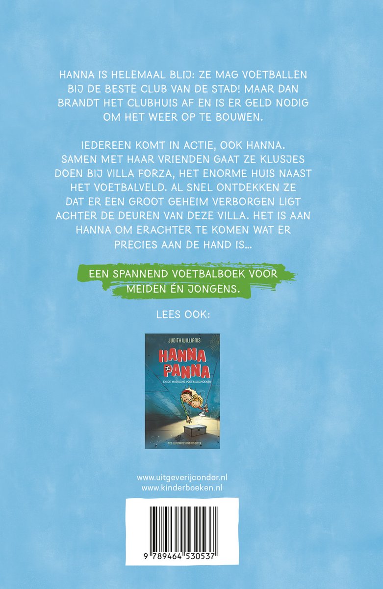 Hanna Panna - Hanna Panna en het geheim van Villa Forza - back cover