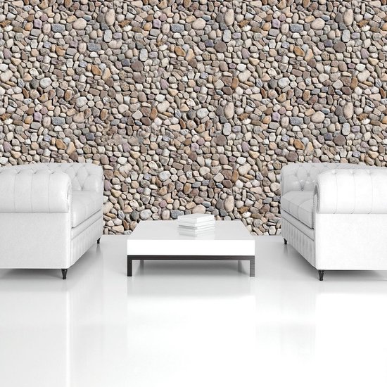 Peinture murale Pebbles | Gris | 312x219 cm